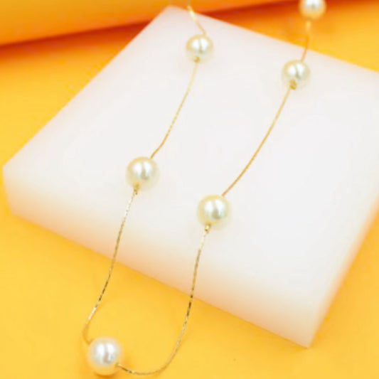 Agata Necklace - Pearl